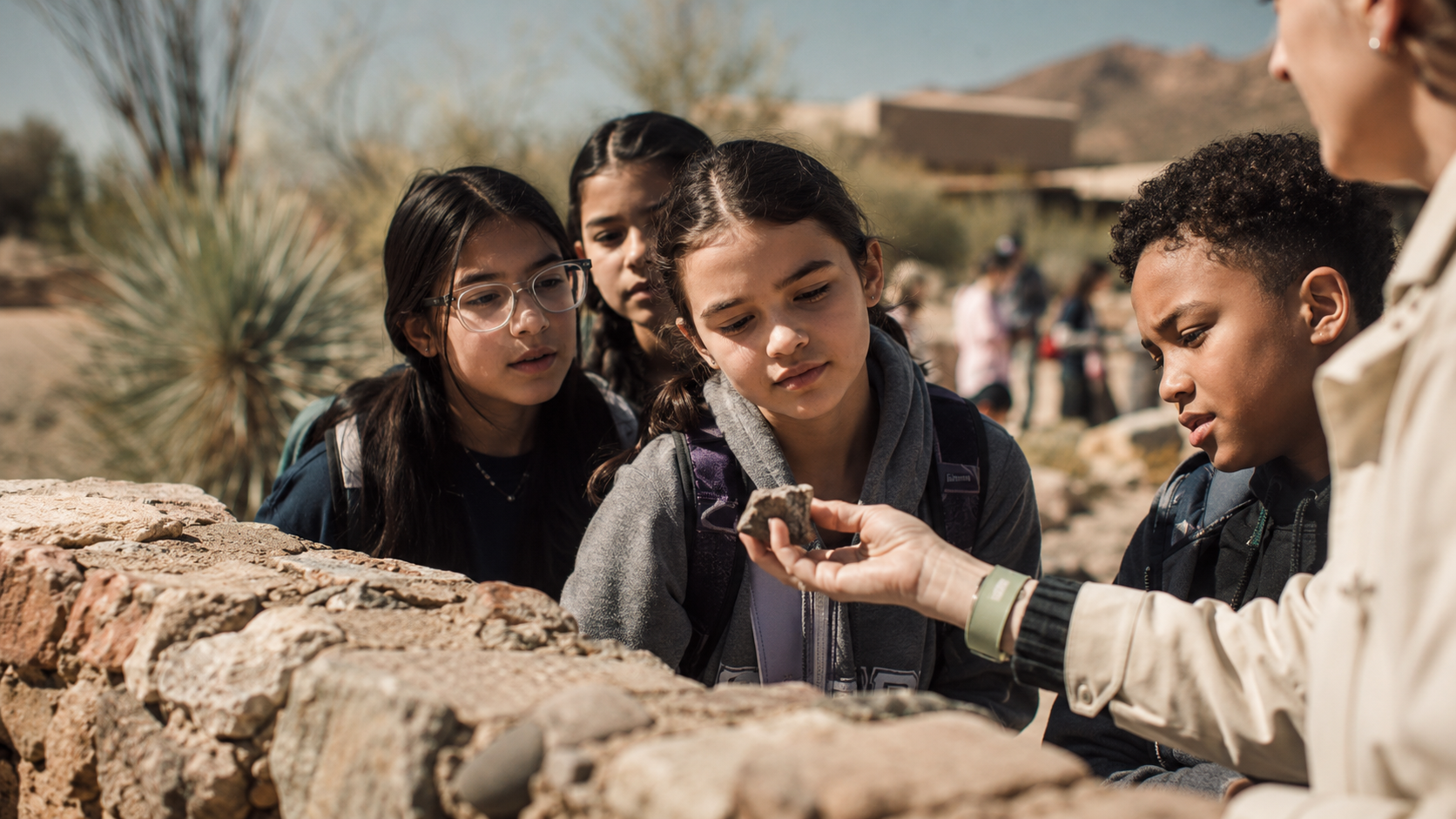 Students participating in a real-world educational field trip in Tucson Arizona